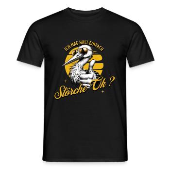 J’aime juste les cigognes - T-shirt homme - noir - Devant - AI Model Male 178 light (178cm)