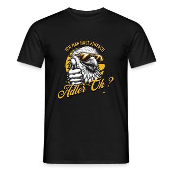 J’aime juste les aigles - T-shirt homme - noir - Devant - AI Model Male 178 light (178cm)