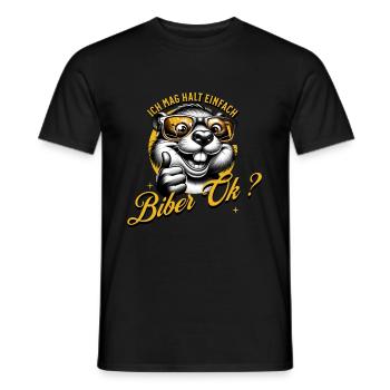 I just like beavers - Men's T-Shirt - black - Front - AI Model Male 178 light (178cm)