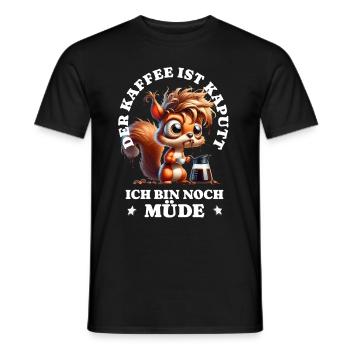Grognement matinal Le café est cassé Écureuil - T-shirt homme - noir - Devant - AI Model Male 178 light (178cm)