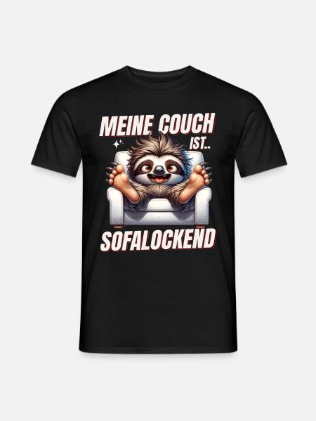 Funny sloth to sleep & chill - Men's T-Shirt - black