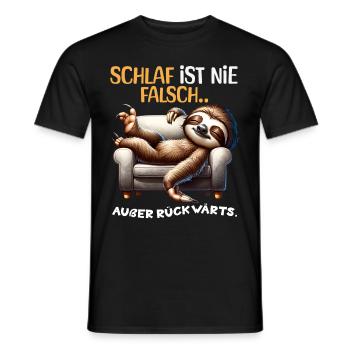Bin Müde Faul Lustige Schlafanzug Morgenmuffel - Männer T-Shirt - Schwarz - Vorne - AI Model Male 178 light (178cm)