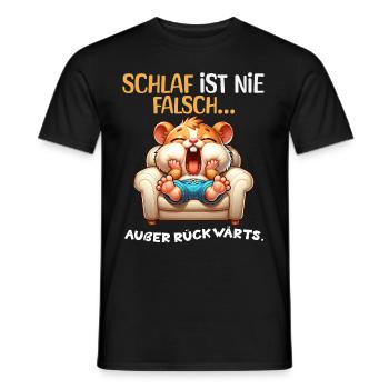 Bin Müde Faul Lustige Schlafanzug Morgenmuffel - Männer T-Shirt - Schwarz - Vorne - AI Model Male 178 light (178cm)