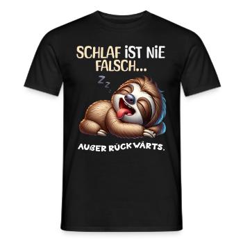 Bin Müde Faul Lustige Schlafanzug Morgenmuffel - Männer T-Shirt - Schwarz - Vorne - AI Model Male 178 light (178cm)