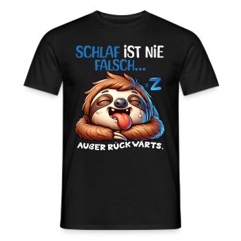 Bin Müde Faul Lustige Schlafanzug Morgenmuffel - Männer T-Shirt - Schwarz - Vorne - AI Model Male 178 light (178cm)