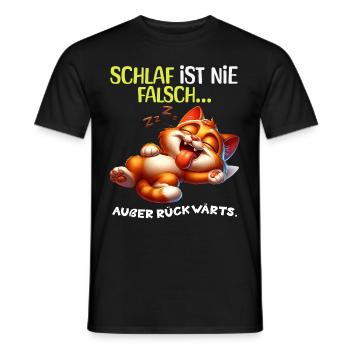 Bin Müde Faul Lustige Schlafanzug Morgenmuffel - Männer T-Shirt - Schwarz - Vorne - AI Model Male 178 light (178cm)