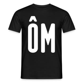 OM! Home! - T-shirt homme - noir - Devant - AI Model Male 178 light (178cm)