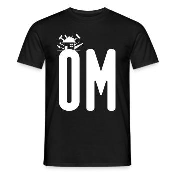OM! Home! - Men's T-Shirt - black - Front - AI Model Male 178 light (178cm)