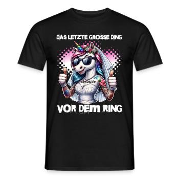 JGA Braut Junggesellinnenabschied Poltern Frauen - Männer T-Shirt - Schwarz - Vorne - AI Model Male 178 light (178cm)