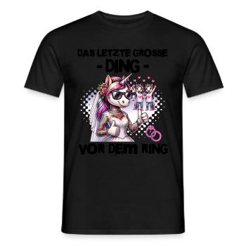 JGA Braut Junggesellinnenabschied Poltern Frauen - Männer T-Shirt - Schwarz - Vorne - AI Model Male 178 light (178cm)
