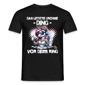 Enterrement de vie de garçon Mariée Enterrement de vie de jeune fille Grondant Femmes - T-shirt homme - noir - Devant - AI Model Male 178 light (178cm)