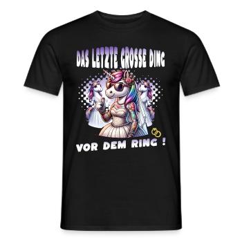 JGA Braut Junggesellinnenabschied Poltern Frauen - Männer T-Shirt - Schwarz - Vorne - AI Model Male 178 light (178cm)