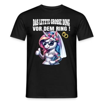 JGA Braut Junggesellinnenabschied Poltern Frauen - Männer T-Shirt - Schwarz - Vorne - AI Model Male 178 light (178cm)