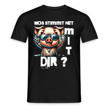 I hate people - What's wrong with you - Men's T-Shirt - black - Front - AI Model Male 178 light (178cm)