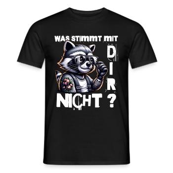 I hate people - What's wrong with you - Men's T-Shirt - black - Front - AI Model Male 178 light (178cm)