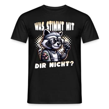 I hate people - What's wrong with you - Men's T-Shirt - black - Front - AI Model Male 178 light (178cm)