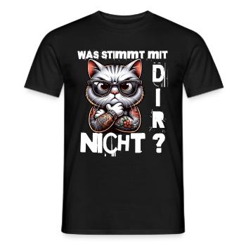 I hate people - What's wrong with you - Men's T-Shirt - black - Front - AI Model Male 178 light (178cm)