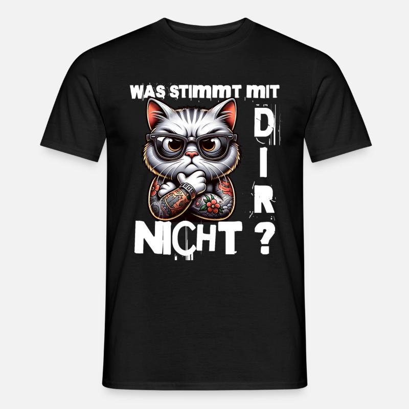 Ich hasse Menschen - Was stimmt denn mit dir nicht - Männer T-Shirt - Schwarz