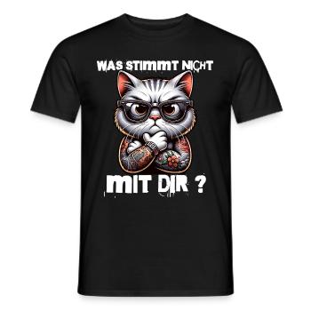 I hate people - What's wrong with you - Men's T-Shirt - black - Front - AI Model Male 178 light (178cm)