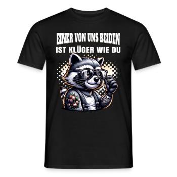 Funny One of us is smarter than you - Men's T-Shirt - black - Front - AI Model Male 178 light (178cm)