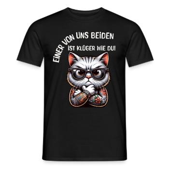Funny One of us is smarter than you - Men's T-Shirt - black - Front - AI Model Male 178 light (178cm)