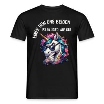 Funny One of us is smarter than you - Men's T-Shirt - black - Front - AI Model Male 178 light (178cm)