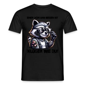Funny One of us is smarter than you - Men's T-Shirt - black - Front - AI Model Male 178 light (178cm)