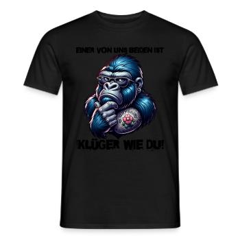 Funny One of us is smarter than you - Men's T-Shirt - black - Front - AI Model Male 178 light (178cm)