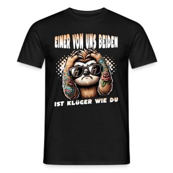Funny One of us is smarter than you - Men's T-Shirt - black - Front - AI Model Male 178 light (178cm)