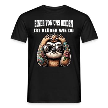Funny One of us is smarter than you - Men's T-Shirt - black - Front - AI Model Male 178 light (178cm)