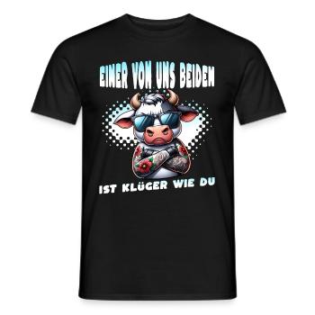 Funny One of us is smarter than you - Men's T-Shirt - black - Front - AI Model Male 178 light (178cm)