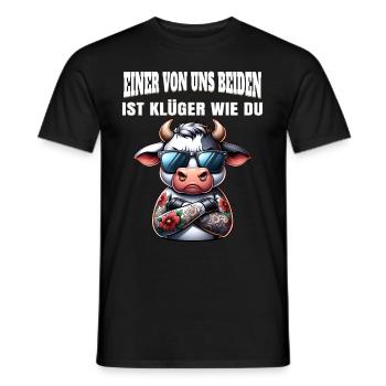 Funny One of us is smarter than you - Men's T-Shirt - black - Front - AI Model Male 178 light (178cm)