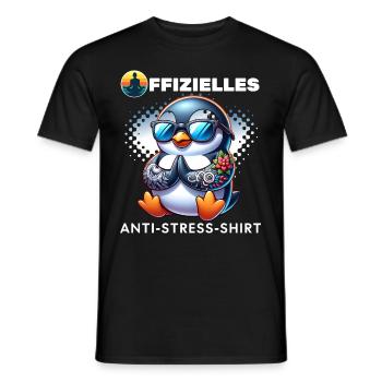 Méditation & Yoga Officiel Anti Stress - T-shirt homme - noir - Devant - AI Model Male 178 light (178cm)
