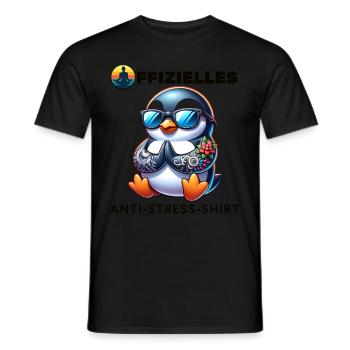 Méditation & Yoga Officiel Anti Stress - T-shirt homme - noir - Devant - AI Model Male 178 light (178cm)