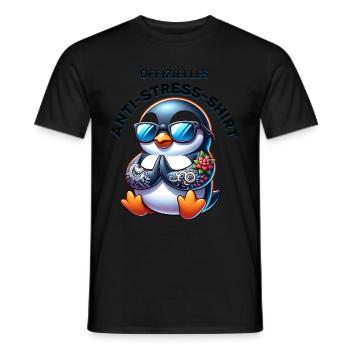 Méditation & Yoga Officiel Anti Stress - T-shirt homme - noir - Devant - AI Model Male 178 light (178cm)