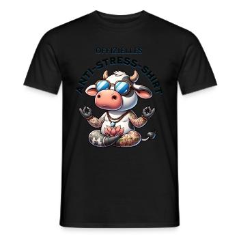 Méditation & Yoga Officiel Anti Stress - T-shirt homme - noir - Devant - AI Model Male 178 light (178cm)