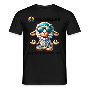 Méditation & Yoga Officiel Anti Stress - T-shirt homme - noir - Devant - AI Model Male 178 light (178cm)