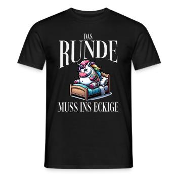 I'm tired so the round has to sleep in the square - Men's T-Shirt - black - Front - AI Model Male 178 light (178cm)