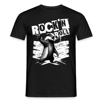 Music Festival Rock Cat Rock n Roll - Men's T-Shirt - black - Front - AI Model Male 178 light (178cm)