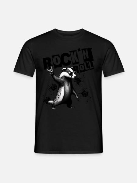 Musik Festival Rock Dachs Rock n Roll - Männer T-Shirt - Schwarz