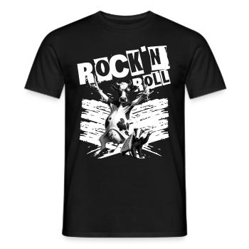 Festival de musique Rock Cow Rock n Roll - T-shirt homme - noir - Devant - AI Model Male 178 light (178cm)