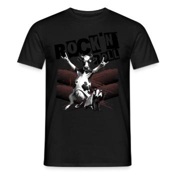 Festival de musique Rock Kuh Rock n Roll - T-shirt homme - noir - Devant - AI Model Male 178 light (178cm)