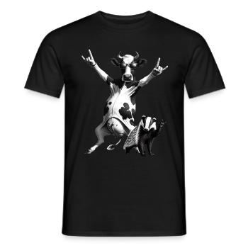 Festival de musique Rock Kuh Rock n Roll - T-shirt homme - noir - Devant - AI Model Male 178 light (178cm)