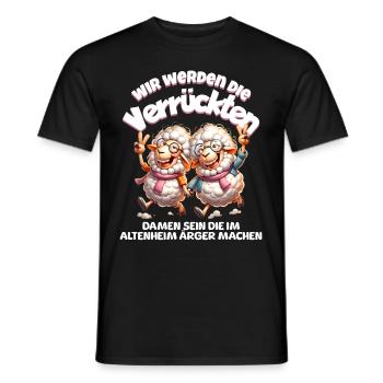 Lustige Schafe Ärger machen BFF - Männer T-Shirt - Schwarz - Vorne - AI Model Male 178 light (178cm)