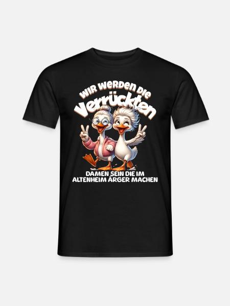 Funny Duck Trouble Make BFF - Men's T-Shirt - black