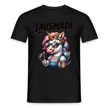 Tracht Damen Outfit Dirndl Ersatz Lausmadl - Men's T-Shirt - black - Front - AI Model Male 178 light (178cm)