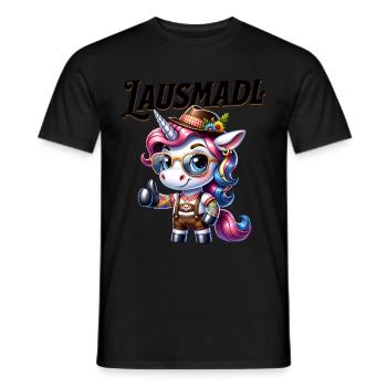 Tracht Damen Outfit Dirndl Ersatz Lausmadl - T-shirt homme - noir - Devant - AI Model Male 178 light (178cm)