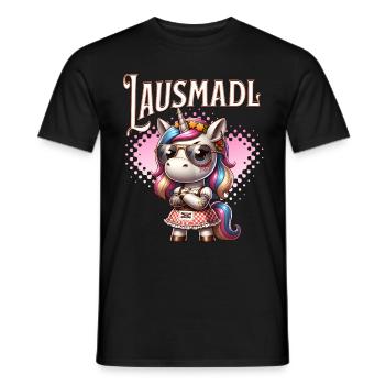 Tracht Damen Outfit Dirndl Ersatz Lausmadl - Men's T-Shirt - black - Front - AI Model Male 178 light (178cm)