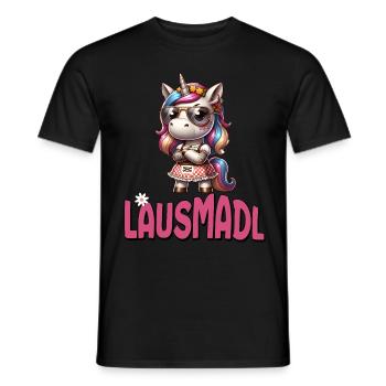 Tracht Damen Outfit Dirndl Ersatz Lausmadl - Men's T-Shirt - black - Front - AI Model Male 178 light (178cm)