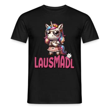 Tracht Damen Outfit Dirndl Ersatz Lausmadl - Men's T-Shirt - black - Front - AI Model Male 178 light (178cm)